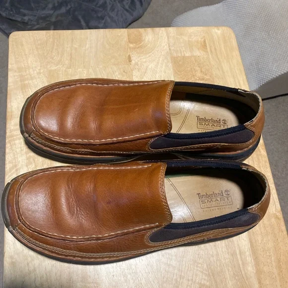 Timberland | Shoes | Timberland Mens Brown Leather Loafers  display picture 1